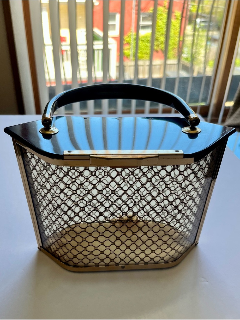 Mid-century modern plastic purse.